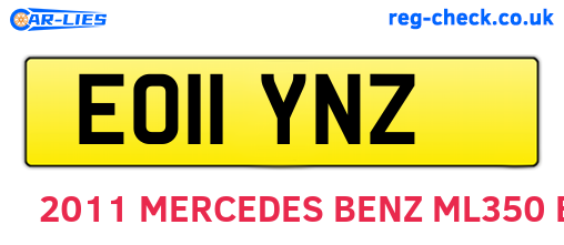 EO11YNZ are the vehicle registration plates.