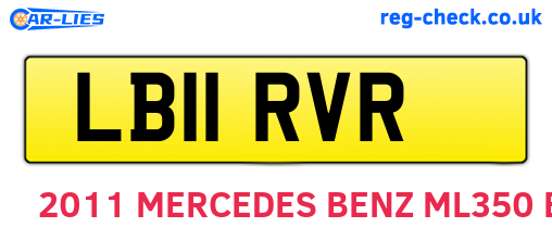 LB11RVR are the vehicle registration plates.