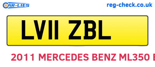 LV11ZBL are the vehicle registration plates.