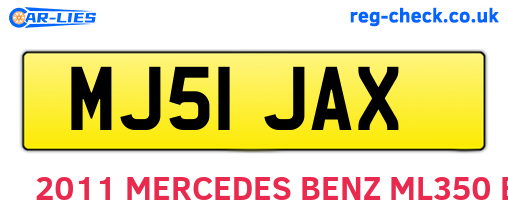 MJ51JAX are the vehicle registration plates.
