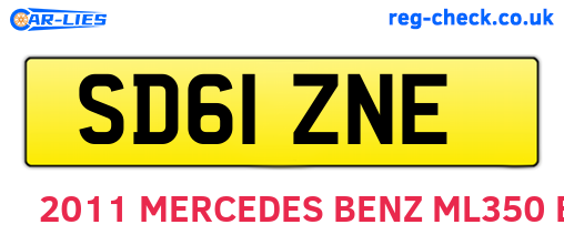 SD61ZNE are the vehicle registration plates.