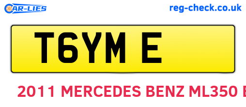 T6YME are the vehicle registration plates.