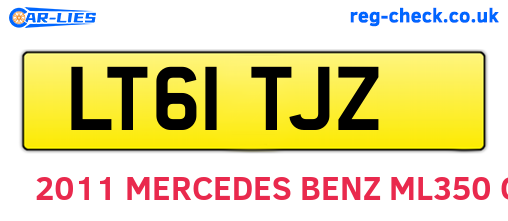 LT61TJZ are the vehicle registration plates.