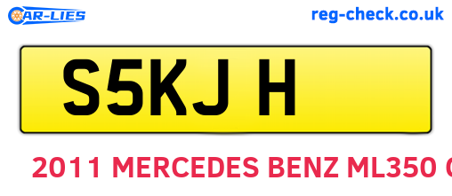 S5KJH are the vehicle registration plates.