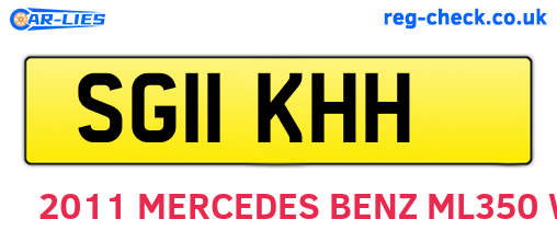 SG11KHH are the vehicle registration plates.