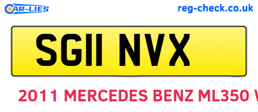 SG11NVX are the vehicle registration plates.