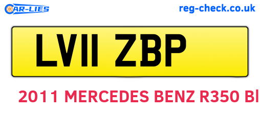 LV11ZBP are the vehicle registration plates.