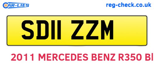 SD11ZZM are the vehicle registration plates.