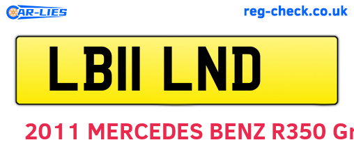 LB11LND are the vehicle registration plates.