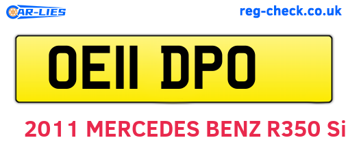 OE11DPO are the vehicle registration plates.