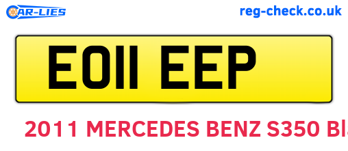 EO11EEP are the vehicle registration plates.