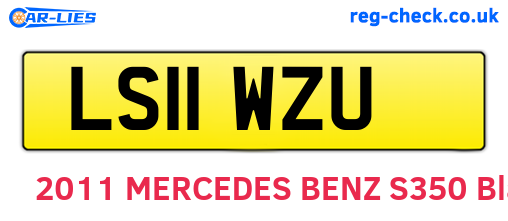 LS11WZU are the vehicle registration plates.