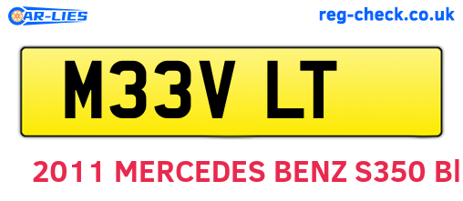 M33VLT are the vehicle registration plates.