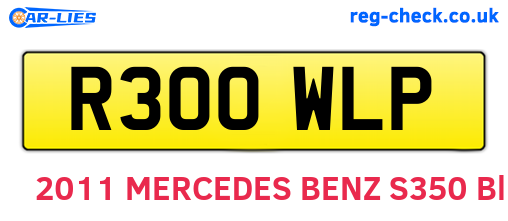 R300WLP are the vehicle registration plates.