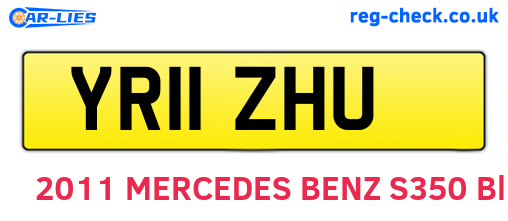 YR11ZHU are the vehicle registration plates.