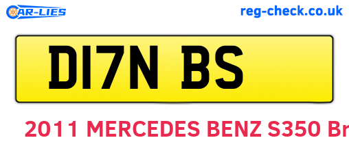 D17NBS are the vehicle registration plates.