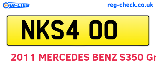 NKS400 are the vehicle registration plates.