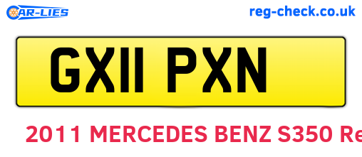 GX11PXN are the vehicle registration plates.