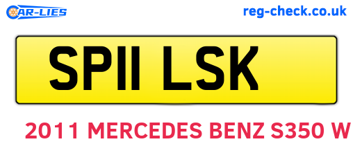 SP11LSK are the vehicle registration plates.