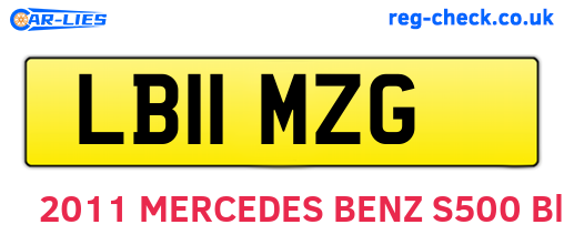 LB11MZG are the vehicle registration plates.