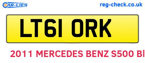 LT61ORK are the vehicle registration plates.