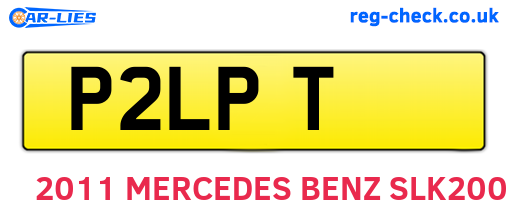 P2LPT are the vehicle registration plates.