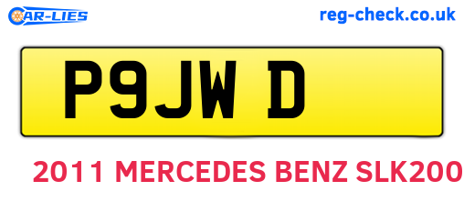P9JWD are the vehicle registration plates.