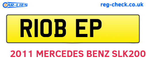 R10BEP are the vehicle registration plates.