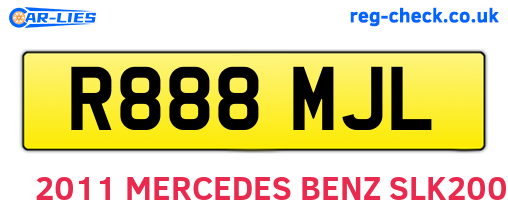 R888MJL are the vehicle registration plates.