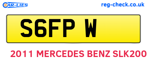 S6FPW are the vehicle registration plates.