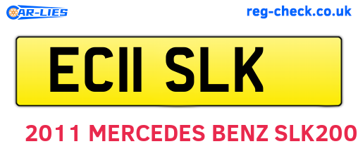EC11SLK are the vehicle registration plates.