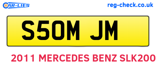 S50MJM are the vehicle registration plates.