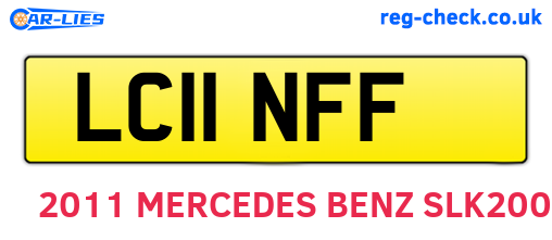 LC11NFF are the vehicle registration plates.