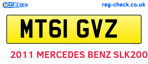 MT61GVZ are the vehicle registration plates.