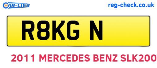 R8KGN are the vehicle registration plates.
