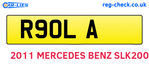R9OLA are the vehicle registration plates.