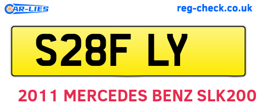 S28FLY are the vehicle registration plates.