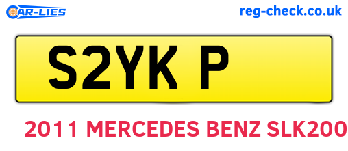 S2YKP are the vehicle registration plates.