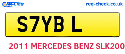 S7YBL are the vehicle registration plates.