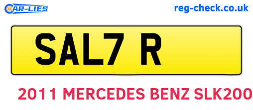 SAL7R are the vehicle registration plates.