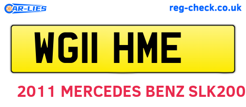 WG11HME are the vehicle registration plates.