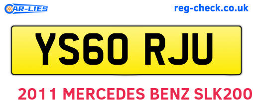 YS60RJU are the vehicle registration plates.