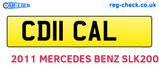 CD11CAL are the vehicle registration plates.