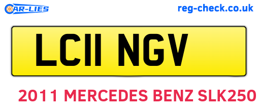 LC11NGV are the vehicle registration plates.