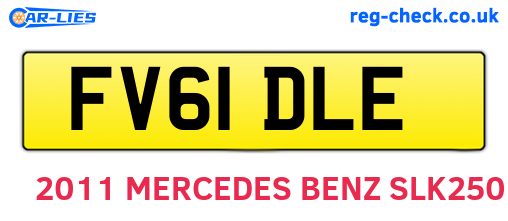FV61DLE are the vehicle registration plates.