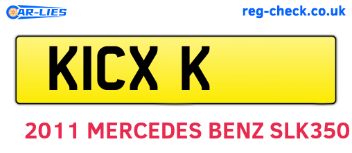 K1CXK are the vehicle registration plates.