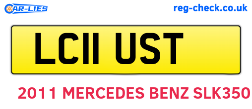 LC11UST are the vehicle registration plates.