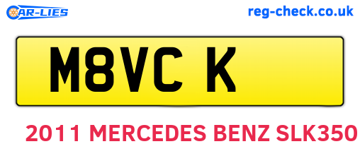 M8VCK are the vehicle registration plates.