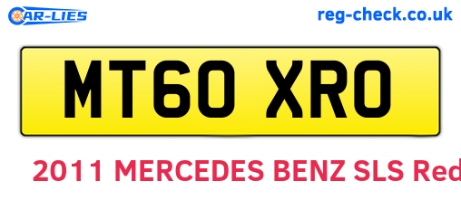 MT60XRO are the vehicle registration plates.