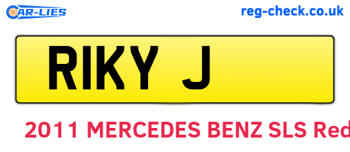 R1KYJ are the vehicle registration plates.